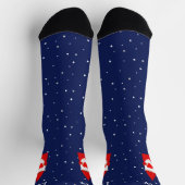 Chaussette Gnome de Noël en bleu marine (Haut)