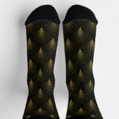 Chaussette Gold et noir Art Déco motif 3 Chaussettes (Haut)