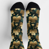 Chaussette Gold Foil Shamrock Pattern St. Patrick's Day (Haut)