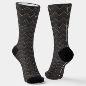 Chaussette Gold Zig Zag Chevron Motif (Angulaire)