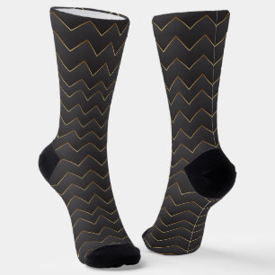 Chaussette Gold Zig Zag Chevron Motif