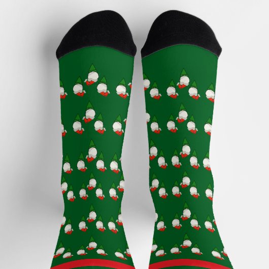 Chaussette Golf Ball Design sur Chaussettes vertes pour Noël (Haut)