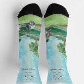 Chaussette Golf | Chaussettes à monogramme de golf à l'aquare (Haut)