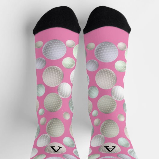 Chaussette Golf rose initial (Haut)