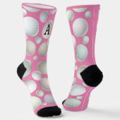 Chaussette Golf rose initial (Angulaire)