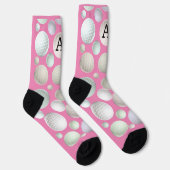 Chaussette Golf rose initial (Droite)