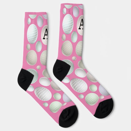 Chaussette Golf rose initial (Droite)