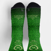 CHAUSSETTE GOLFER MONOGRAM GRASS VERT LUCKY GOLF (Haut)