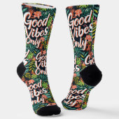 Chaussette Good Vibes uniquement tropical (Angulaire)