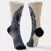 Chaussette Gordon Setter Peinture - Joli art original chien (Angulaire)