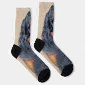 Chaussette Gordon Setter Peinture - Joli art original chien (Droite)