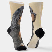 Chaussette Gordon Setter Peinture - Joli art original chien (Angulaire)