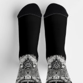 Chaussette Goth Skeletons Skuls Death Scythe on Black (Haut)