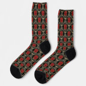 Chaussette Gothic Roses Pattern (Gauche)