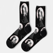 Chaussette Gothique Emo Enfants Kiss Valentine's Day (Gauche)