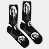Chaussette Gothique Emo Enfants Kiss Valentine's Day (Droite)