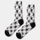 Chaussette Gothique Plante noir et blanc chardon sec (Gauche)