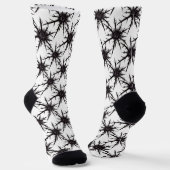 Chaussette Gothique Plante noir et blanc chardon sec (Angulaire)
