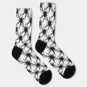 Chaussette Gothique Plante noir et blanc chardon sec (Droite)