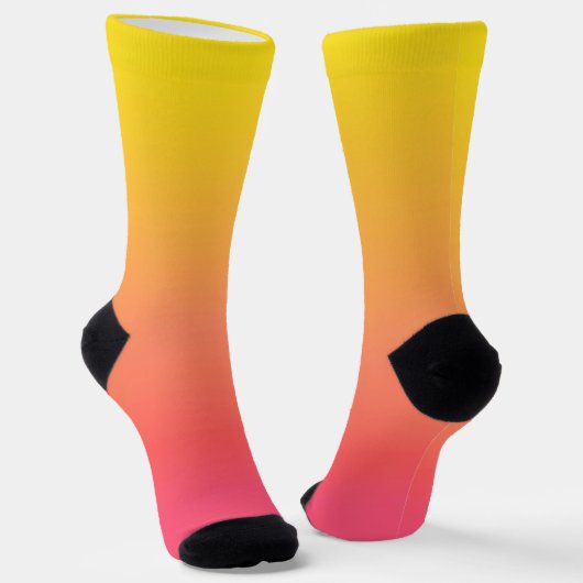 Chaussette Gradient jaune et rose (Angulaire)
