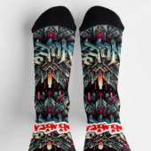 Chaussette Graffiti de style sauvage inimical Abstrait (Haut)