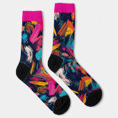 Chaussette Graffiti éclaboussé de chaos vif (Droite)