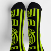 Chaussette Graines et torrents - Lime vert et noir (Haut)