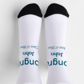 Chaussette grand garçon ajouter nom félicitations date année  (Haut)