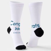 Chaussette grand garçon ajouter nom félicitations date année  (Angulaire)