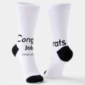 Chaussette grand garçon ajouter nom félicitations date année  (Angulaire)