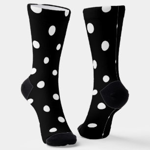 Chaussette Grand Pois Noir Et Blanc