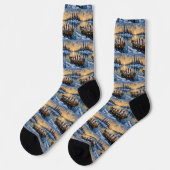 Chaussette Grande Pyrenees Noël Bateau Vacances (Gauche)