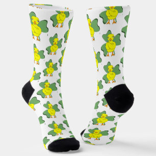 Chaussette Grandes Chaussettes Motif Shamrock