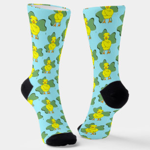 Chaussette Grandes Chaussettes Motif Shamrock