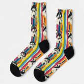 Chaussette Grandes colorées Husky Motif (Gauche)