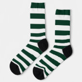 Chaussette Grandes vertes foncées et blanches (Gauche)