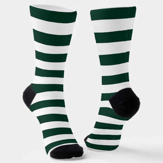 Chaussette Grandes vertes foncées et blanches (Angulaire)