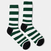 Chaussette Grandes vertes foncées et blanches (Droite)