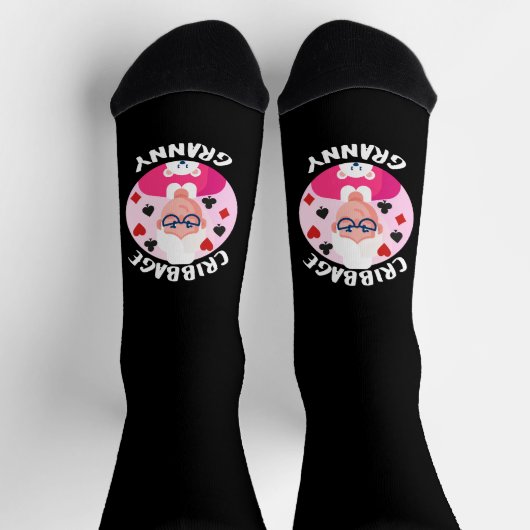 Chaussette Granny de Cribbage - drôle de cribbage (Haut)