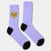 Chaussette Grappe de lis de dessin animé jaune (Droite)