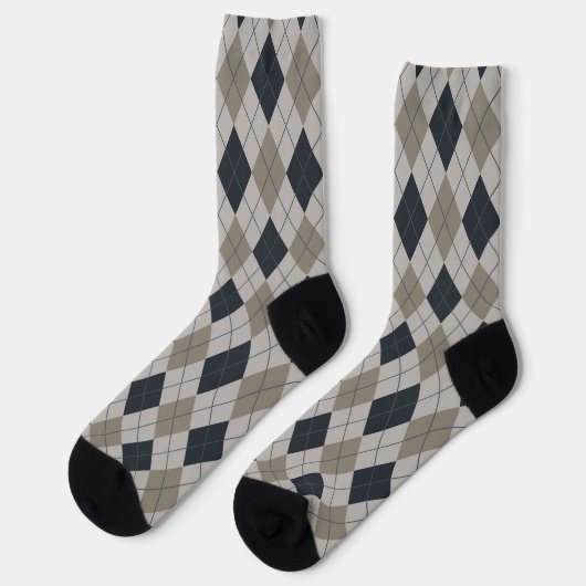 Chaussette Gray Argyle  (Gauche)