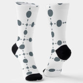 Chaussette Gray Polka Dots, Polka Dot Pattern, Dots (Angulaire)