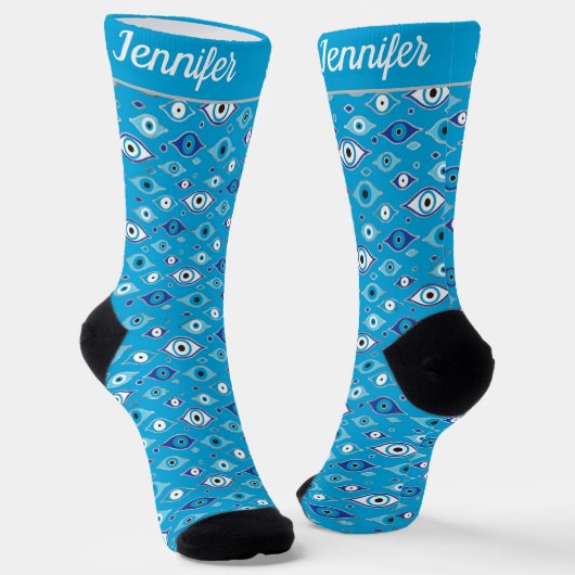 Chaussette Grec Mati Mataki - Mathasma Evil Eye motif Sock (Angulaire)