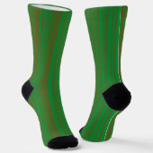 Chaussette Green Brown Stripes Seamless Pattern (Angulaire)