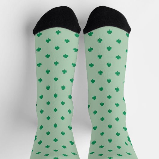 Chaussette Green Clover Feuille Motif St Patrick's Day (Haut)