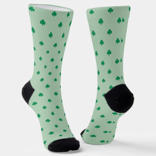 Chaussette Green Clover Feuille Motif St Patrick's Day (Angulaire)