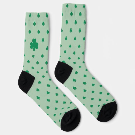 Chaussette Green Clover Feuille Motif St Patrick's Day (Droite)