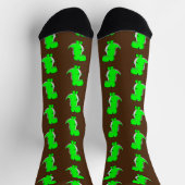 Chaussette Green Cute Dino Brown (Haut)
