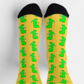 Chaussette Green Cute Dino Orange (Haut)