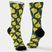 Chaussette Green Gingko Leaf Nature Lover Plaisir botanique (Angulaire)